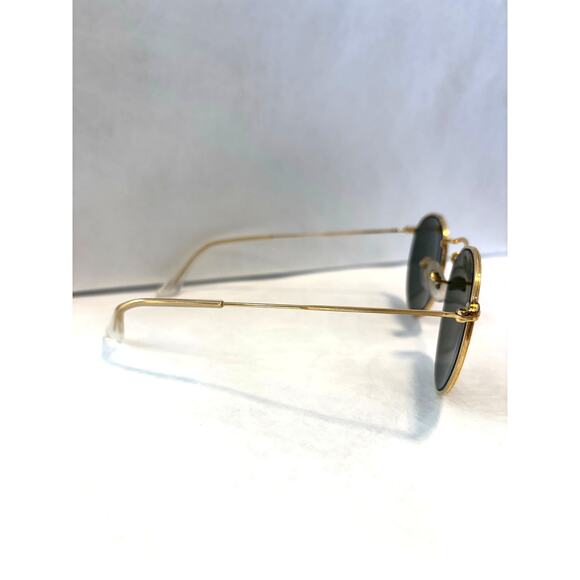 VTG 90s Ray-Ban B&L Gold Round Metal Preppy Sunglasses Festival Unisex 50mm main image 4